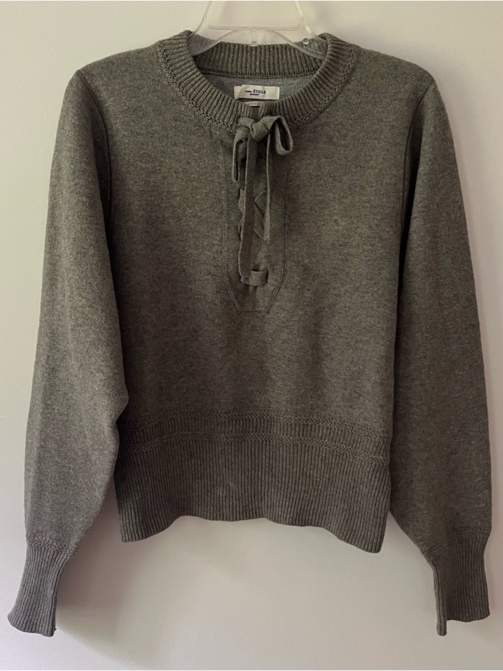 Isabel Marant Etoile Sweater Neutral Grey Cotton Wool French Quiet Luxury